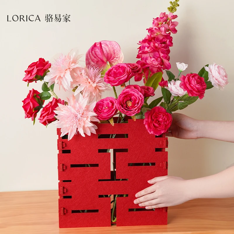 骆易家「立体喜字摆件」订婚布置装饰婚房囍字结婚客厅摆台用品大全