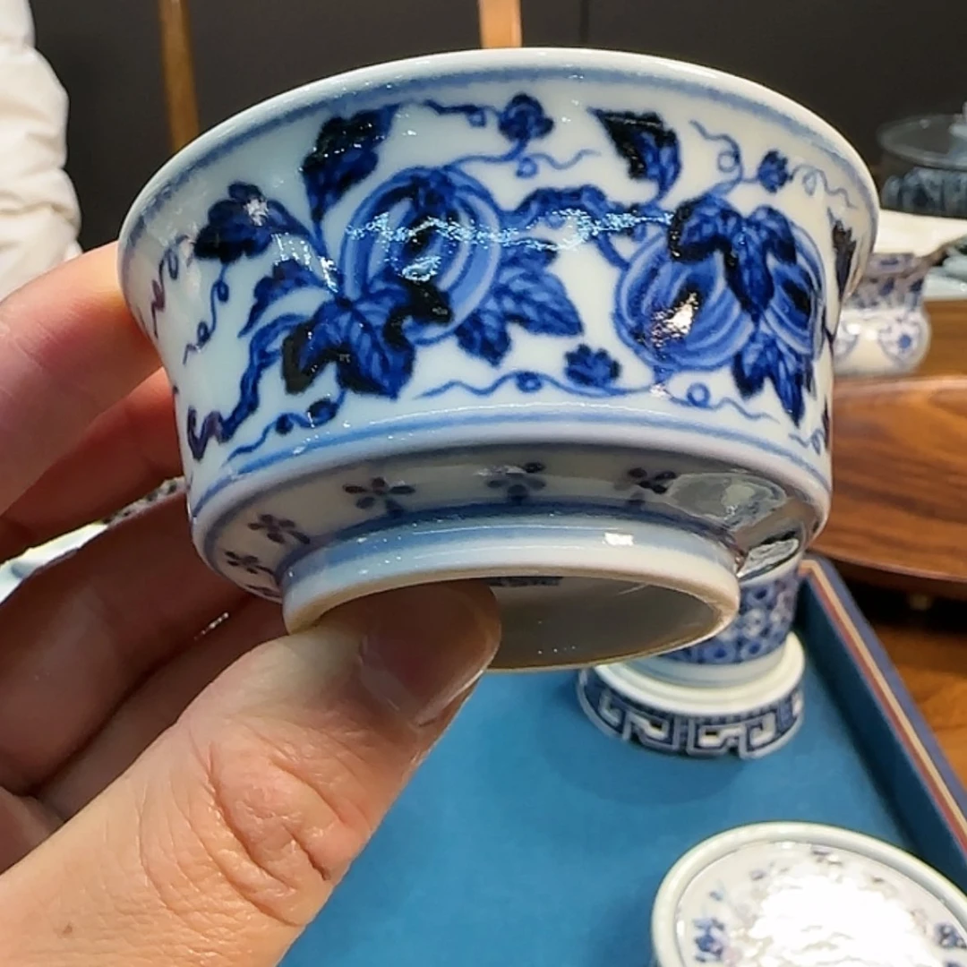 【闪购商品】瓷张*涛西瓜纹马蹄品杯