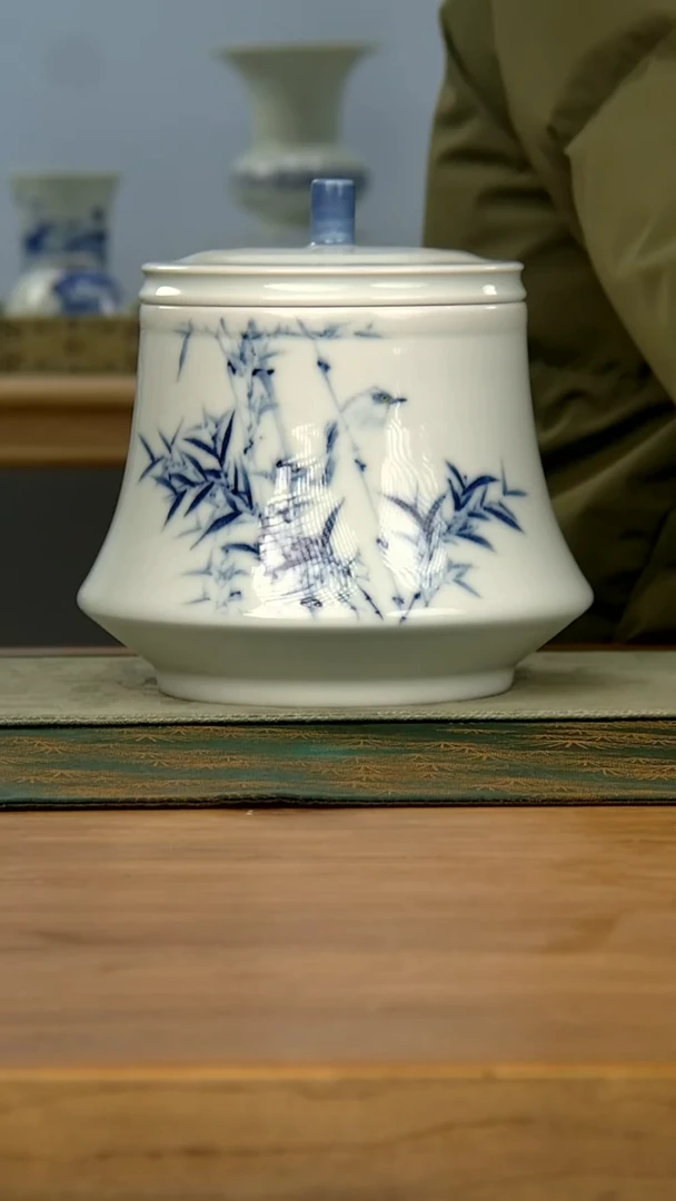 【闪购商品】瓷花鸟茶叶罐