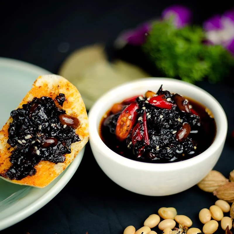 力鸣酱豆熬制河南西华特产黄豆酱香辣夹馒头拌面酱河南农家酱豆子