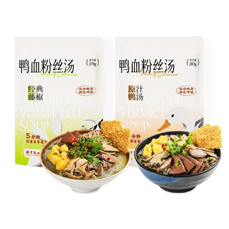 南京冠生园鸭血粉丝汤特产小吃正宗老鸭粉米线夜宵方便速食品