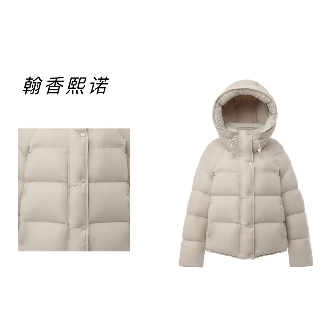 【云朵泡芙】新国标 2024新款90白鹅绒短款羽绒服时尚休闲百搭24030