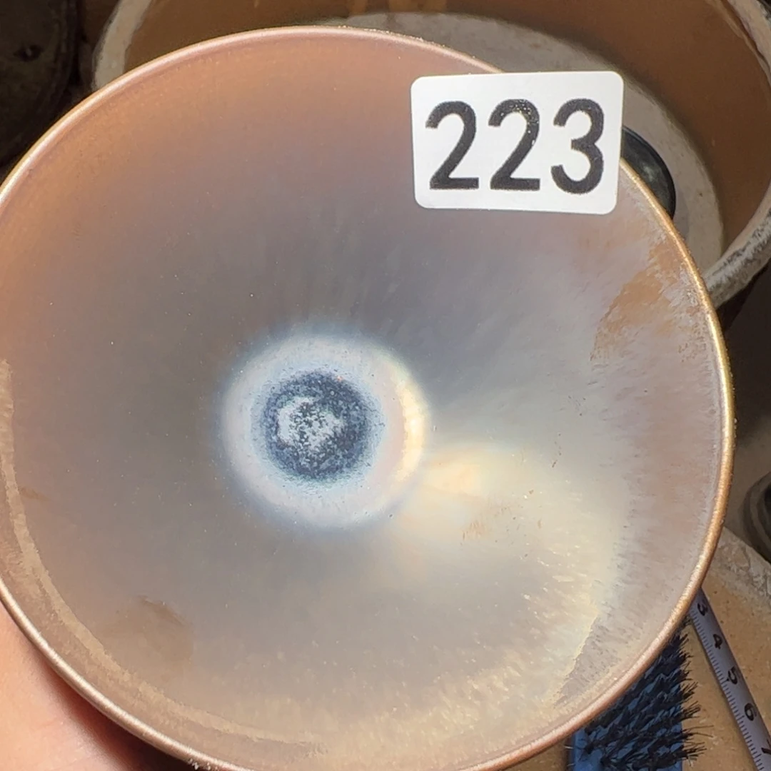 茶盏谢*您艺盏阁主人杯外出开窑223微瑕