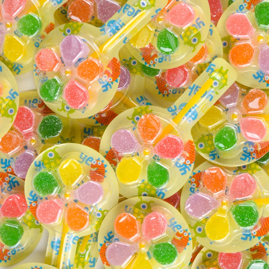 【糖果团单】荔枝独立包装03卡通糖果儿童3D造型风车糖（4道具=1个）