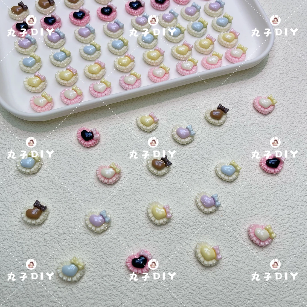 【丸子独家定制】金粉 爱心抱枕 DIY定制款 卡通树脂发夹配件