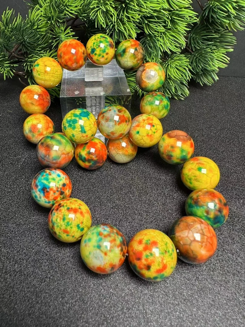 S6752-璀璨多彩玛瑙玉手串-多样性发货只发一件-