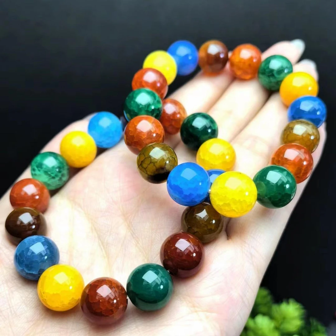 S6859【福嘟嘟珠宝】宇宙多彩晶玛瑙手串-送礼佳品-多样性发一件