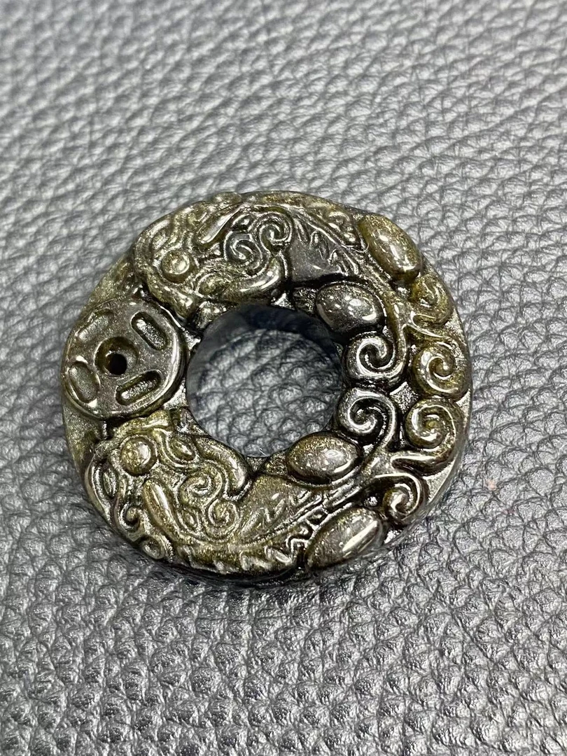 C3311【福嘟嘟珠宝】黑钻金黑曜石貔貅吊坠-送礼佳品-配绳