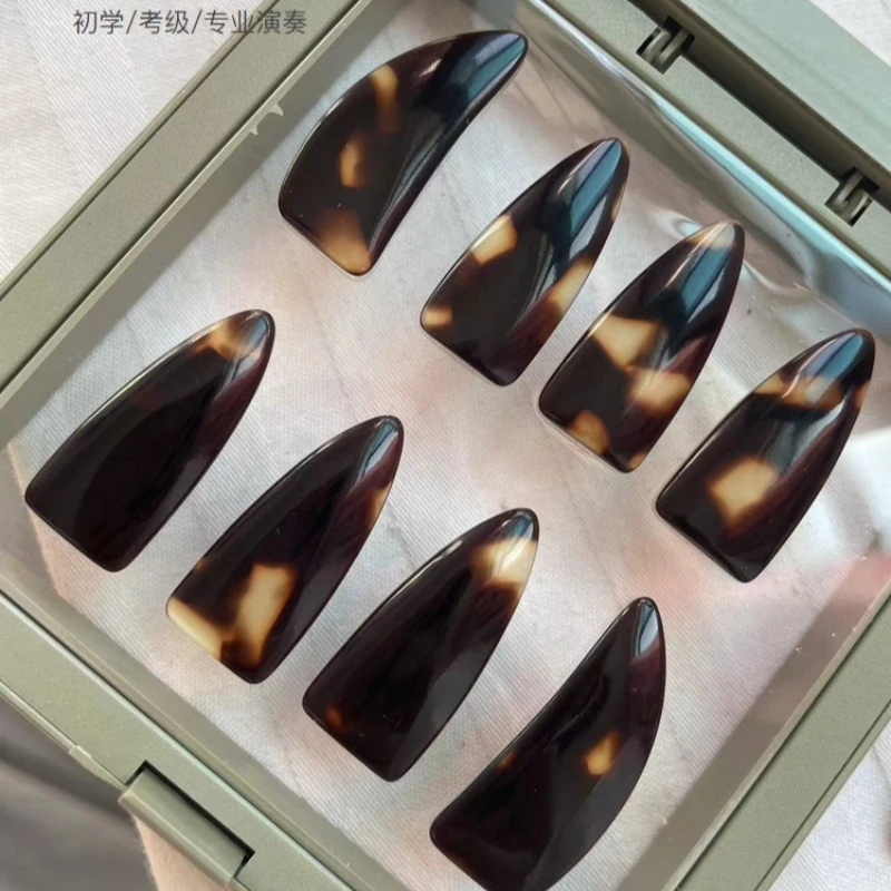 手工专业古筝指甲儿童成人初学者双面弧凹槽演奏考级佩戴舒适