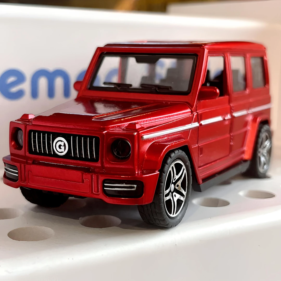 锌合金大G回力开门合金车玩具 耐摔强劲回力男孩玩具12厘米玩具车