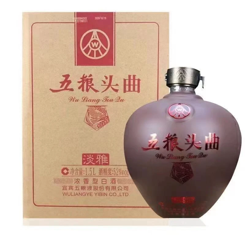 五粮液五粮头曲 淡雅浓香型白酒52度1.5L