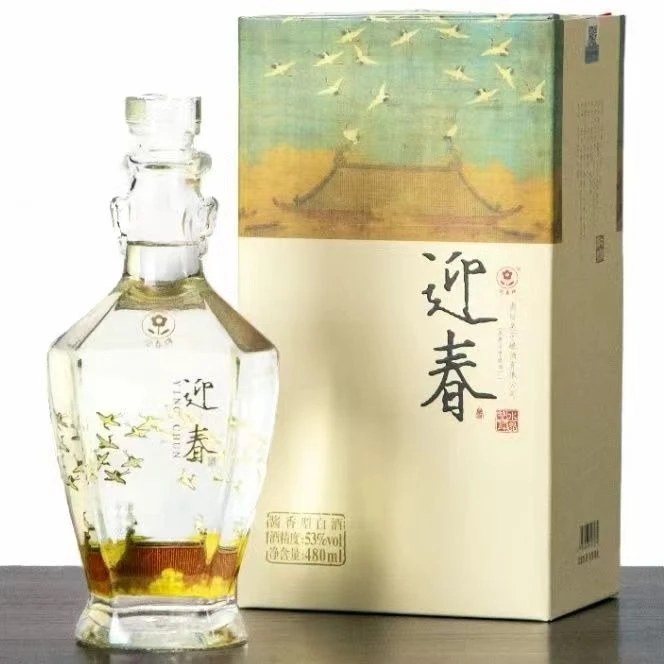 迎春【酒水节】迎春水晶双耳480ml酱香型白酒酿酒净含量53%Vol