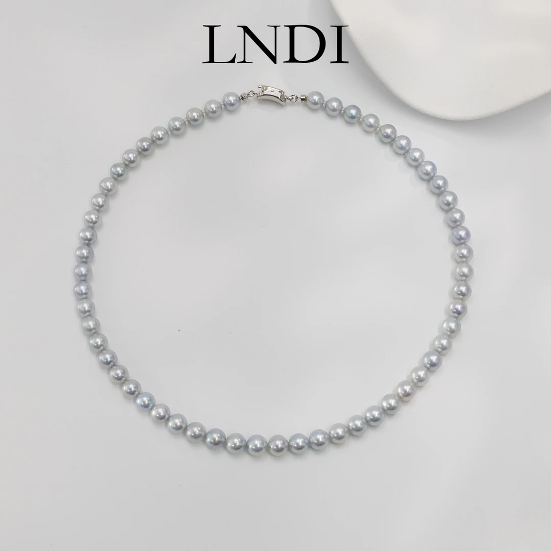 【LNDI】海水真多麻项链7-8mm/s925银