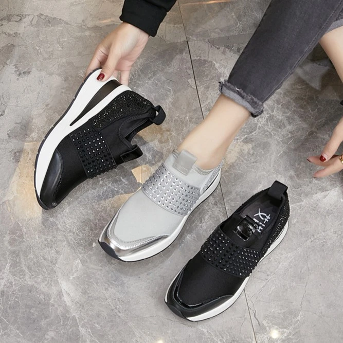 艾淇乐福鞋女2025秋季新款一脚蹬圆头舒适轻便休闲散步鞋女鞋现