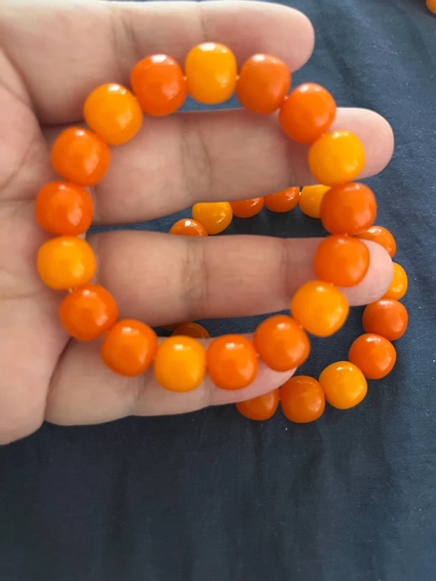 菩提根手串 爱玛s橙加黄色一条 随机排列颜色随机发