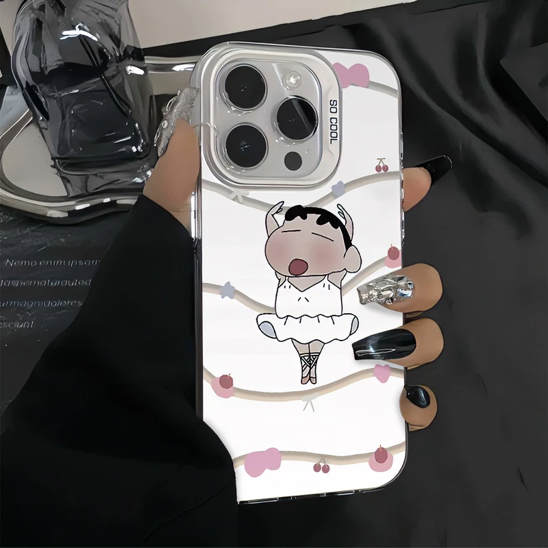 跳芭蕾小新适用iphone15/13苹果手机壳14/12华为vivo小米oppo套11
