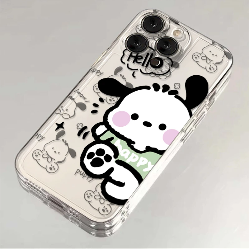 可爱帕恰狗适用iPhone14promax透明手机壳苹果13/12/11全包15软套