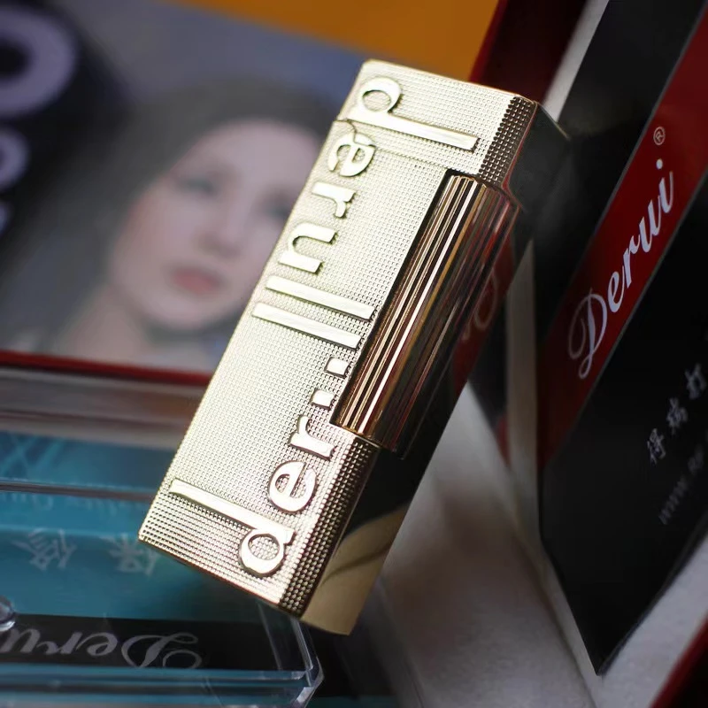 打火机高档创意个性经典老式侧滑手工时尚窄版银色怀旧原装双色