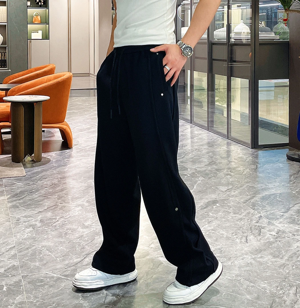 【衣工男】春夏季潮牌极简风设计立体剪裁阔版裤男女休闲裤 826