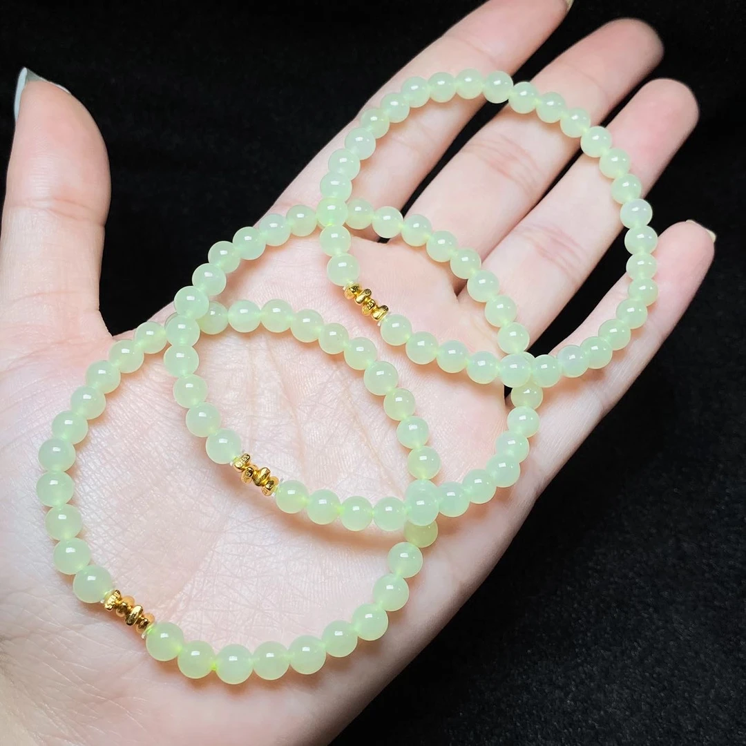 【云上好物】和田玉DIY单圈手串-多样性发一件-5mm-DS25384-4（JG）