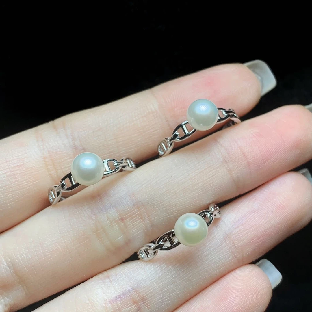 【云上好物】26 DS30540-S925银海水珍珠戒指-多样性发一件6mm（JG）