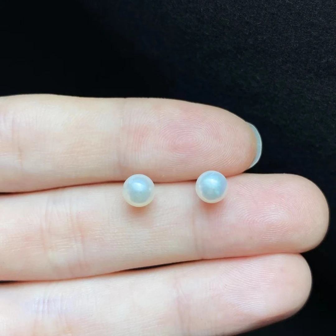 【云上叙】3  V8861-S925银镶嵌珍珠耳钉-5.5mm（东哥）