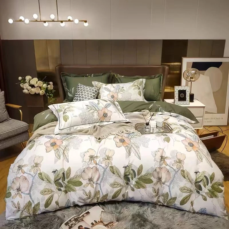 C7368 全棉60s铂金133*76标准四件套 花香袭人200*230柔软透气