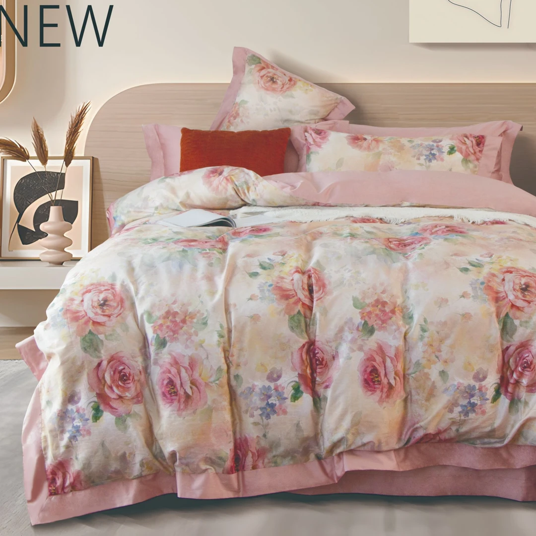 C7236 100s御棉活性数码印花四件套赏心悦目200*230 50*50双股