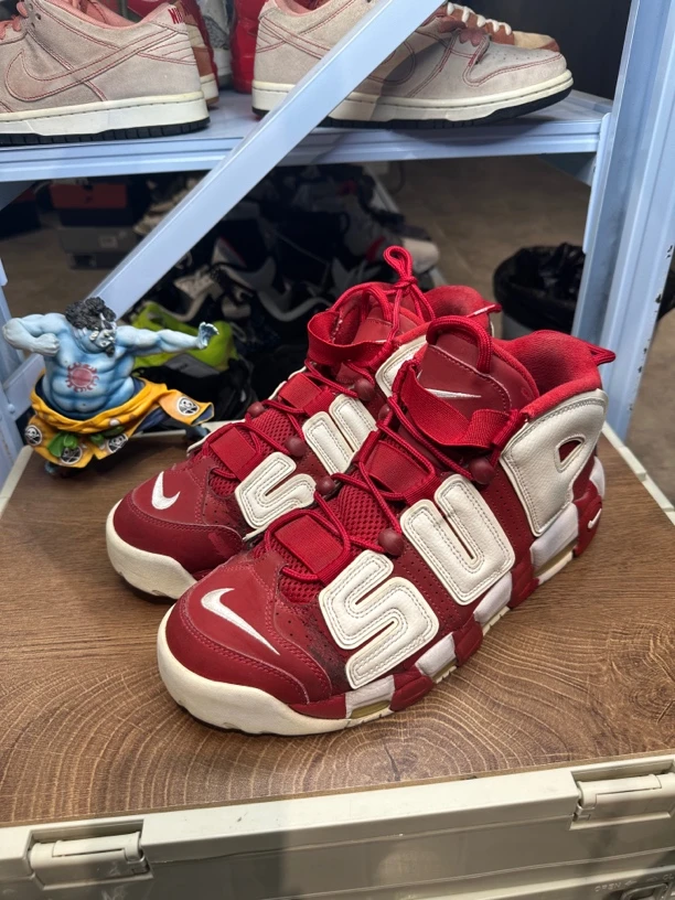 45SUPREME皮蓬大AIR 红白篮球鞋鞋面瑕疵通病潮鞋公价8999/9新
