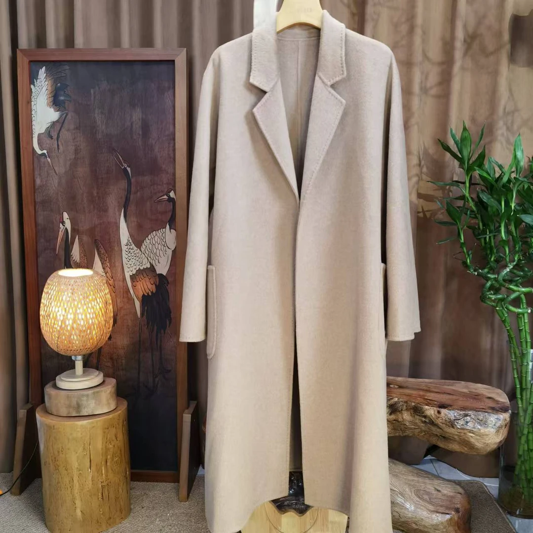 富美国风骆驼绒大衣F9118秋冬女装