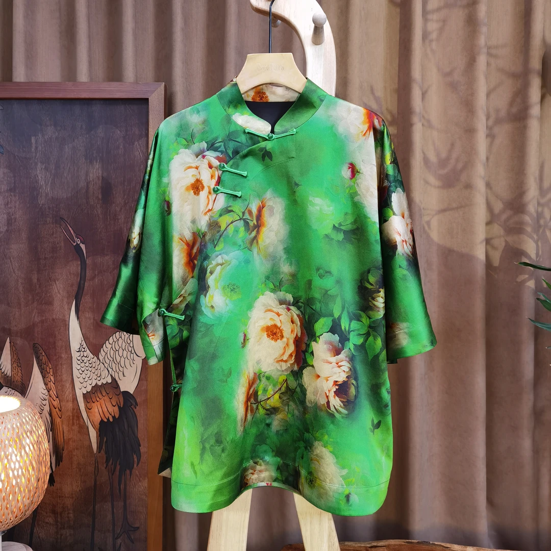 富美国风香云纱太太服F1012