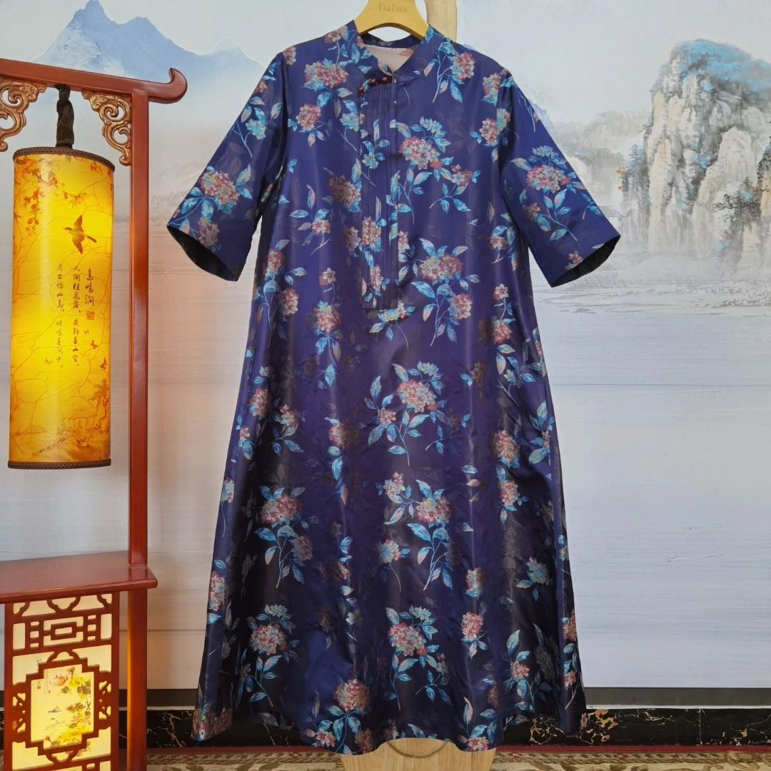 富美国风宋锦连衣裙F5570金枝玉叶