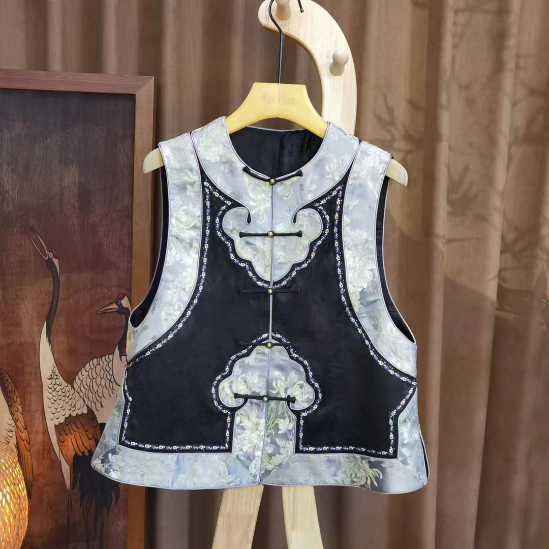 富美国风宋锦马甲F5771