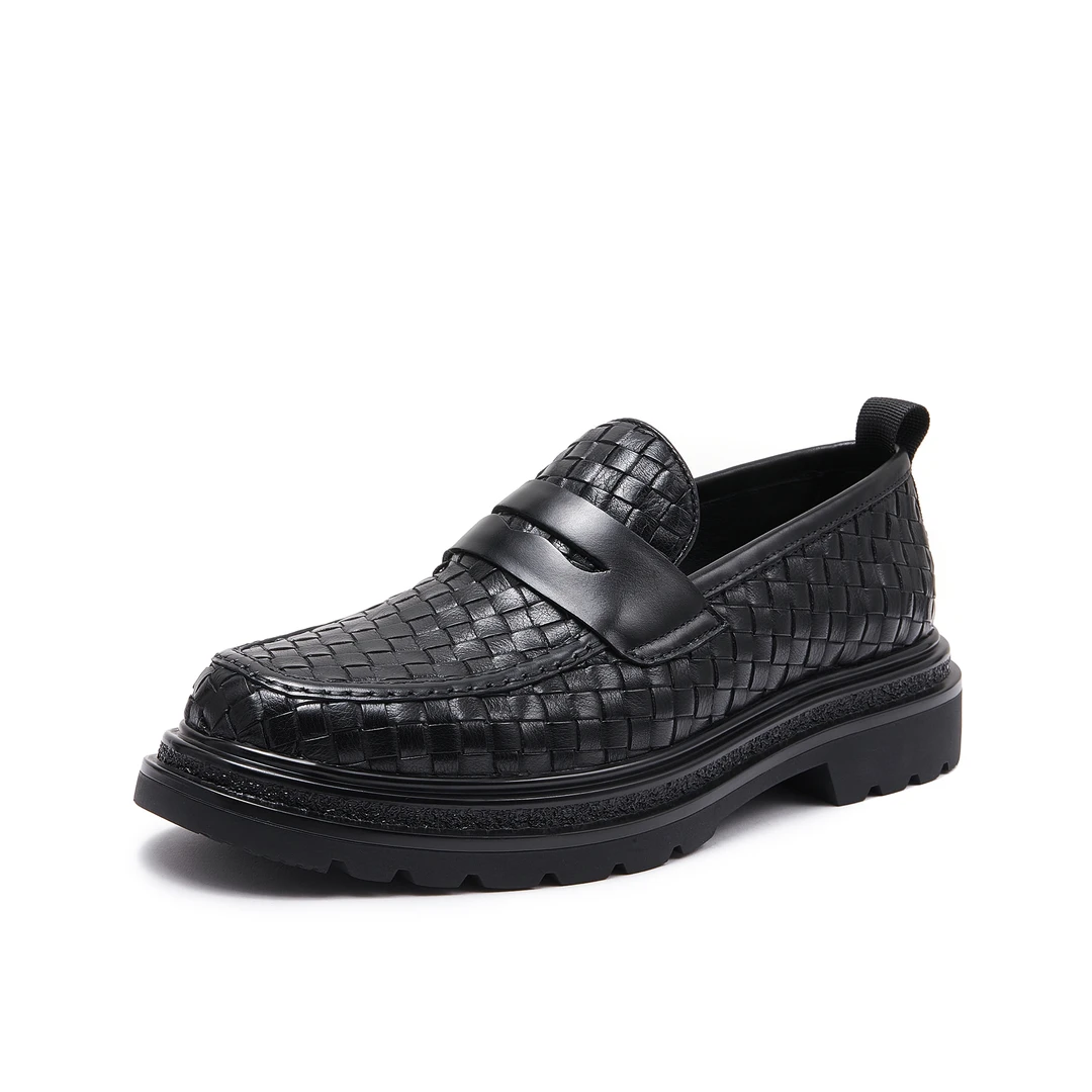 BV2024经典编织皮时尚休闲男士高奢商务乐福鞋高端大气四季百搭款