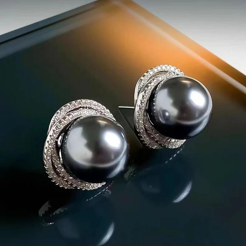 珠珠铜合金仿珍珠耳饰珠珠耳饰耳钉s2025年新款小众气质耳环鸟巢