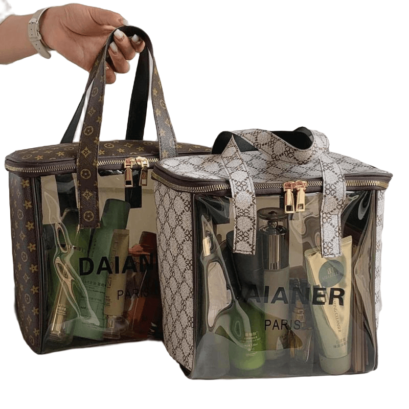 化妆品包ins高级感防水老花pvc超火大容量女便携手提旅行洗漱收纳