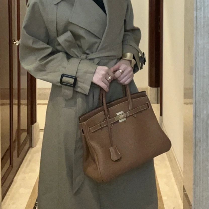 荔枝纹头层togo铂金高定手缝真皮轻奢女包