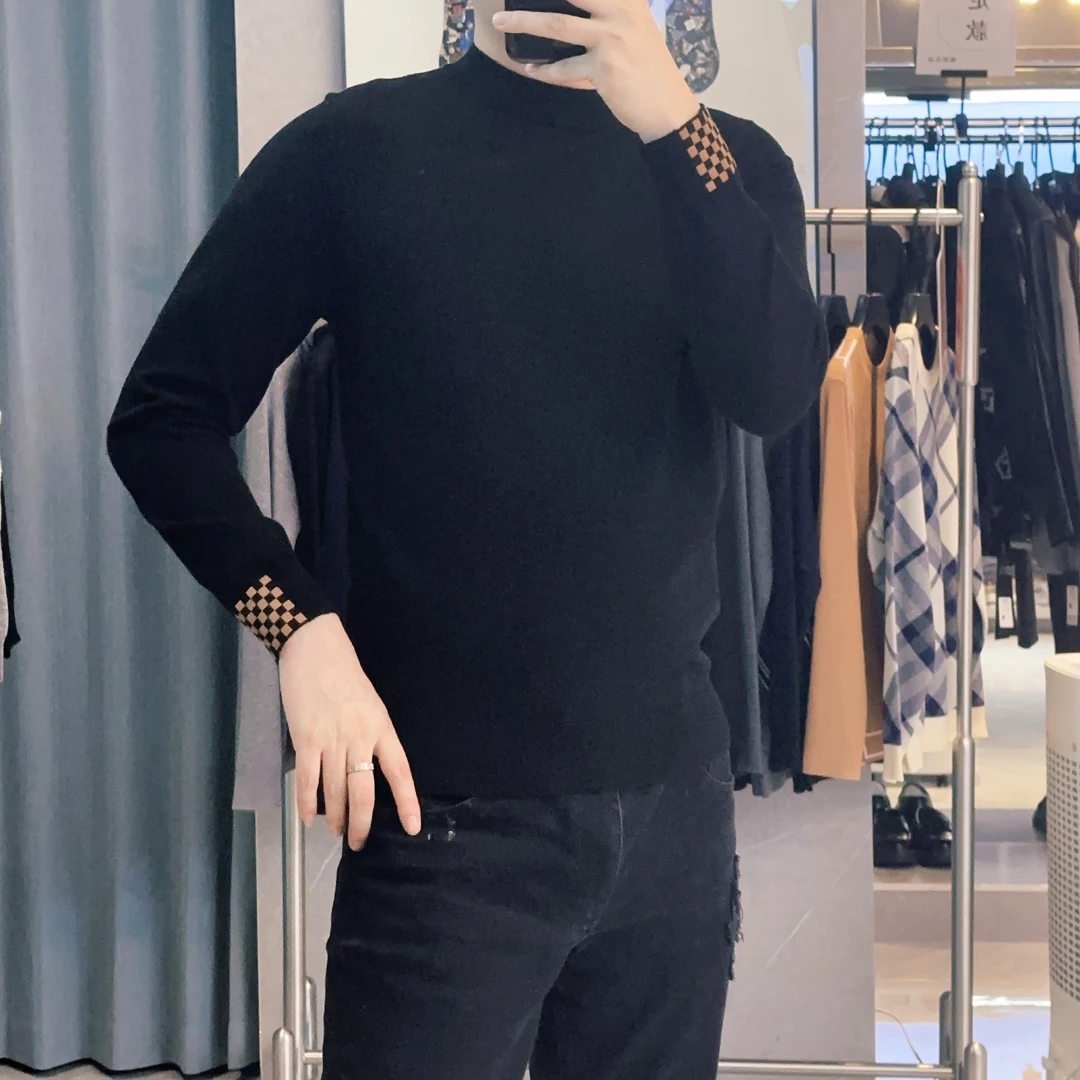 秋冬季圆领针织衫毛衣帅气轻奢精致个性商务绅士高级感时尚毛衣男