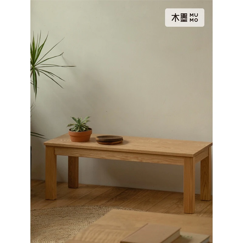 MUMO/木墨细方宽凳 黑胡桃木红橡原木家用简约换鞋凳北欧实木凳子