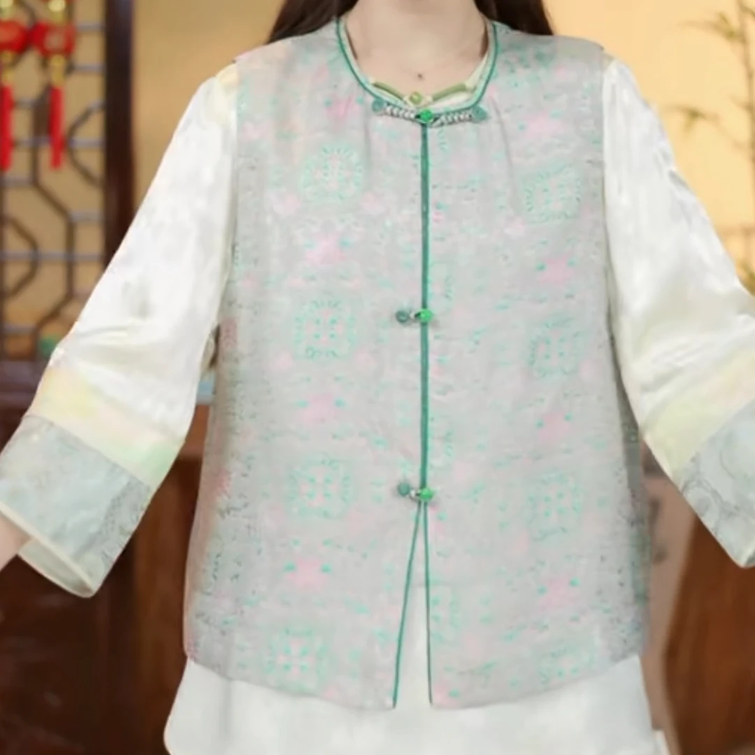 潘 宝相莲花马甲 08824