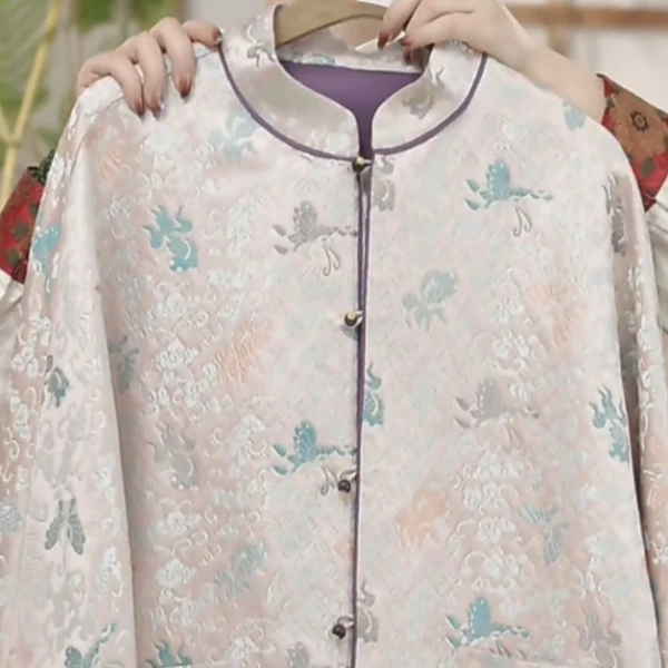 潘 粉底蝴蝶云锦外套 24318