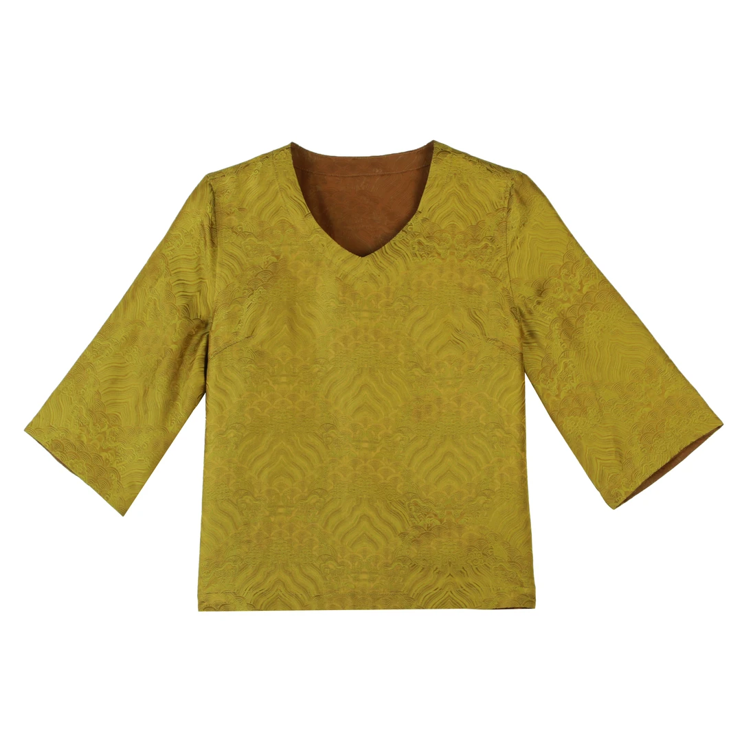 斌   秋香绿海浪280324 宋锦上衣