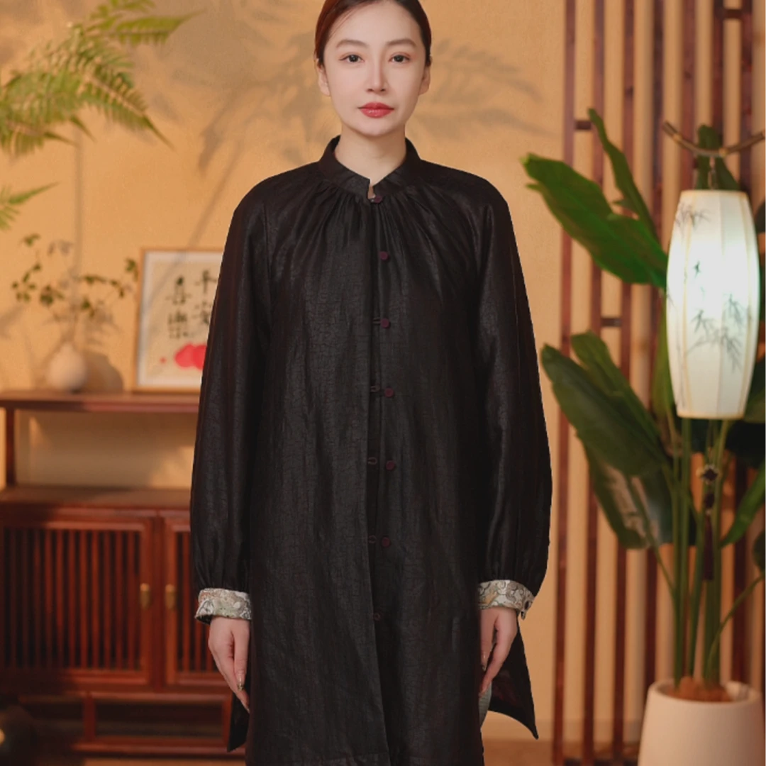 娟 新中式国风 休闲款 龟纹 棉服 外套 123245 L