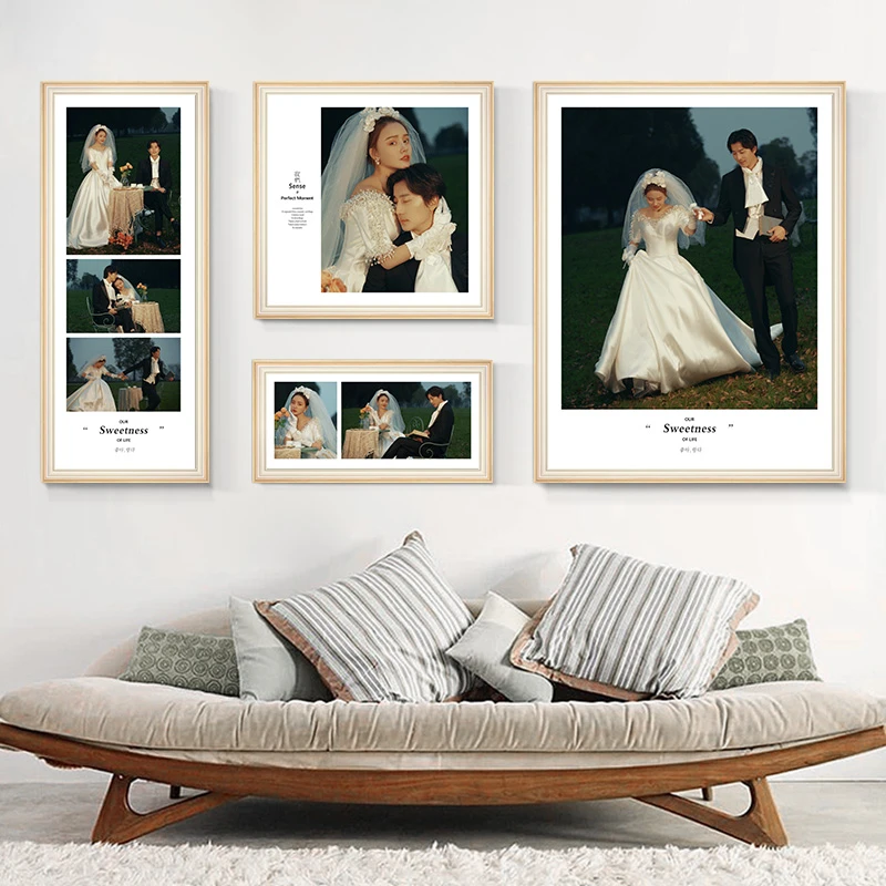 【余生有你】婚纱照组合现代结婚照放大挂墙洗照片定制水晶相框影楼