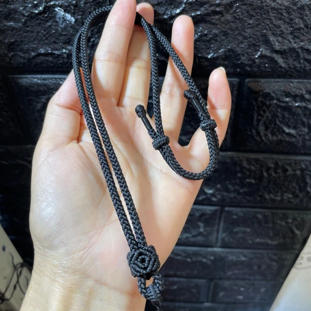 非金属布艺项链 纯手工编织高货龙鳞纹项链绳 粗约3.5mm调节款