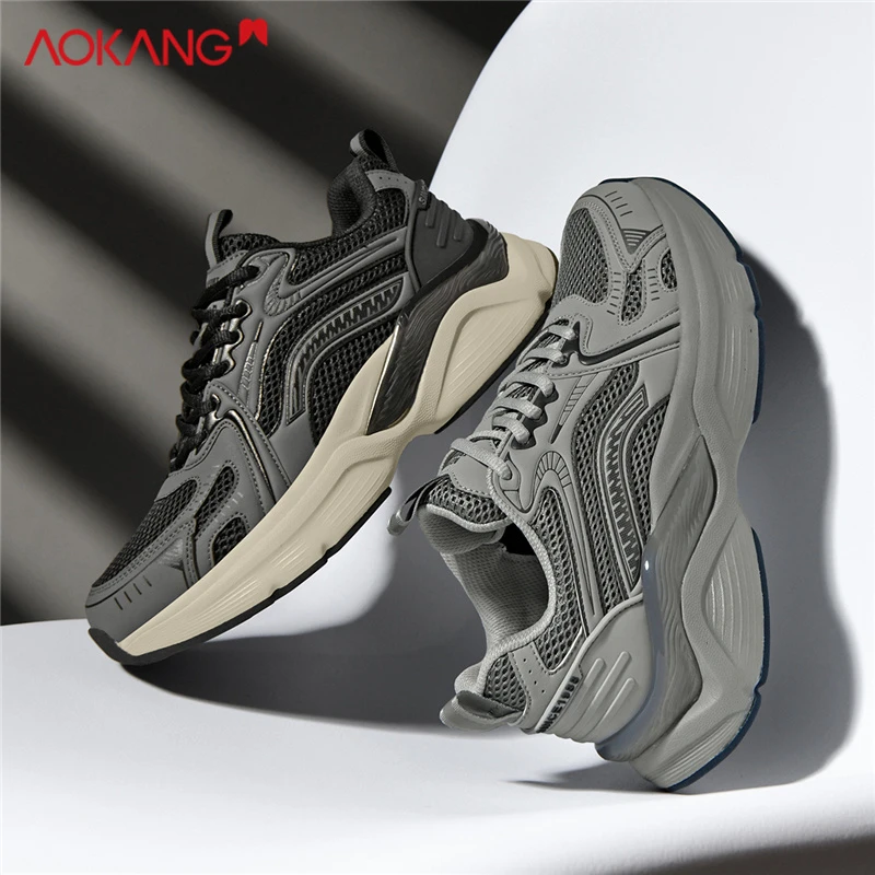 Aokang/奥康男鞋2025秋冬男士时尚百搭潮流防滑低帮休闲老爹鞋