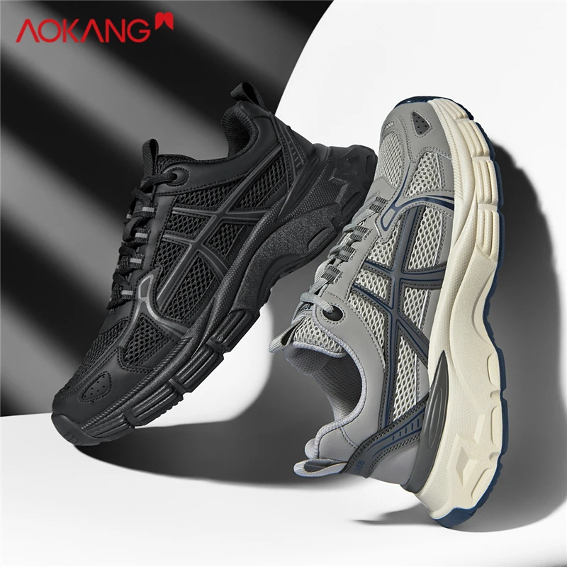 Aokang/奥康2025秋冬新款时尚百搭潮鞋潮流厚底男士休闲老爹鞋