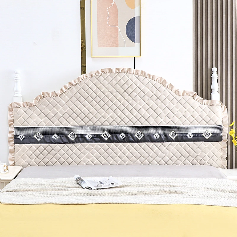 定做欧式床头罩各种形状异形定制新款加厚绒布弹力全包床头靠背垫