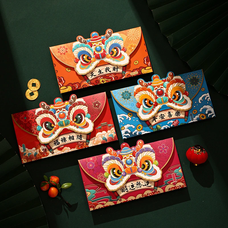2024龙年春节用品新年红包利是封创意立体卡通烫金工艺生肖压岁包