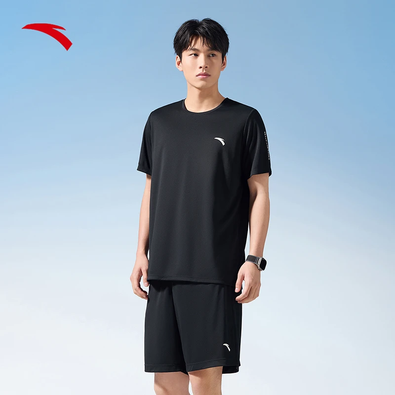 安踏短袖套装2024款吸湿速干透气亲肤运动服两件套952427201-QD